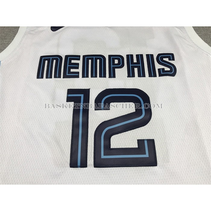 Maillot Memphis Grizzlies Ja Morant NO 12 Association 2022-23 Blanc